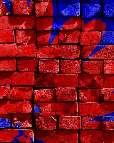 Blue red painted hd abstract wallpaper