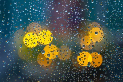 Bokeh raindrops window 4k abstract wallpaper