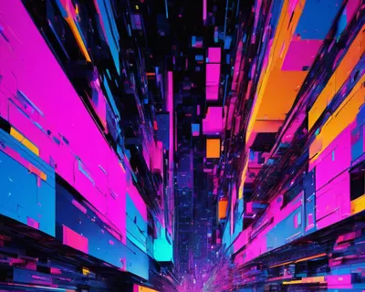 Digital Glitch Art phone abstract wallpaper