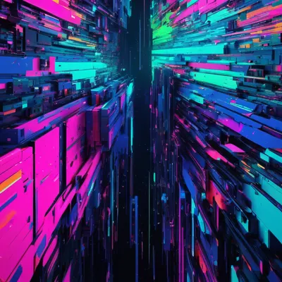 Digital Glitch Art phone abstract wallpaper