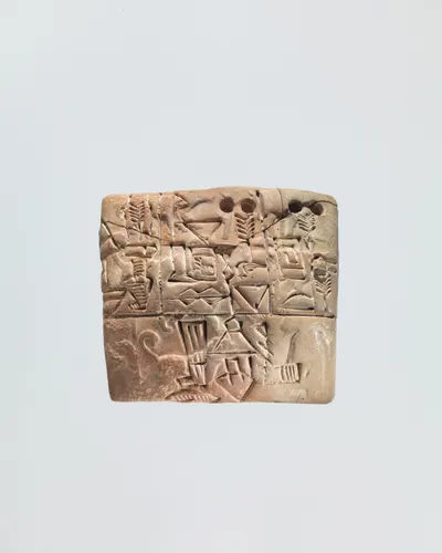 Proto-Cuneiform tablet with seal impressions: administrative account of barley d hd abstract wallpaper