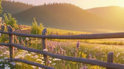 Cottagecore Wildflower Meadow phone aesthetic wallpaper
