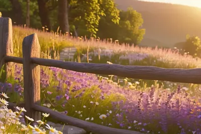 Cottagecore Wildflower Meadow tablet aesthetic wallpaper