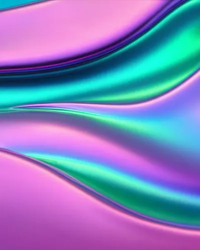 Holographic Gradient Waves 4k aesthetic wallpaper