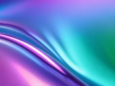 Holographic Gradient Waves tablet aesthetic wallpaper