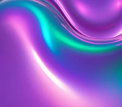 Holographic Gradient Waves tablet aesthetic wallpaper