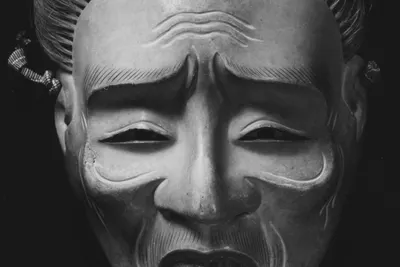 Noh Mask: Kojo (Old Man) hd aesthetic wallpaper