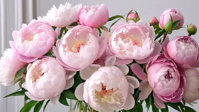 Soft Pink Peony Arrangement 4k aesthetic wallpaper