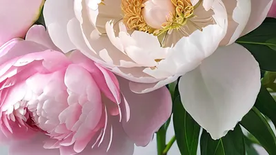 Soft Pink Peony Arrangement tablet aesthetic wallpaper