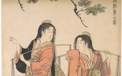 The Dance of the Beach Maidens from the series Brocade of the East hd aesthetic wallpaper