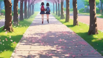 Anime Cherry Blossom School tablet anime wallpaper