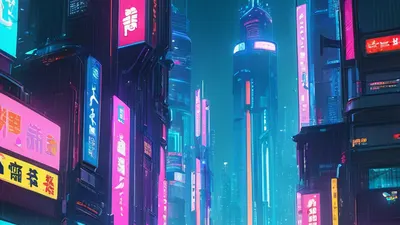 Anime Cyberpunk City phone anime wallpaper