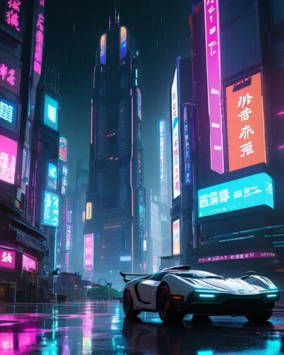 Anime Cyberpunk City tablet anime wallpaper