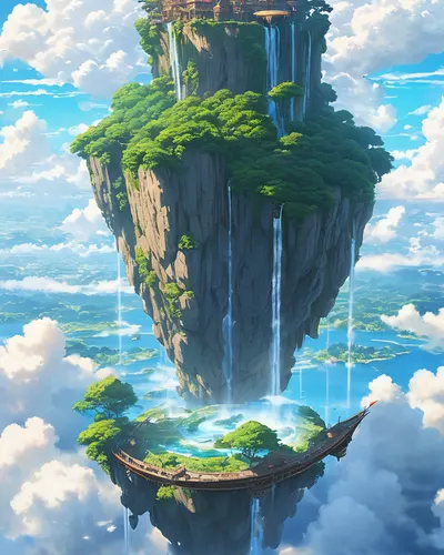 Anime Fantasy Castle Sky phone anime wallpaper