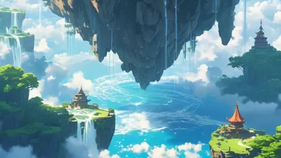 Anime Fantasy Castle Sky tablet anime wallpaper