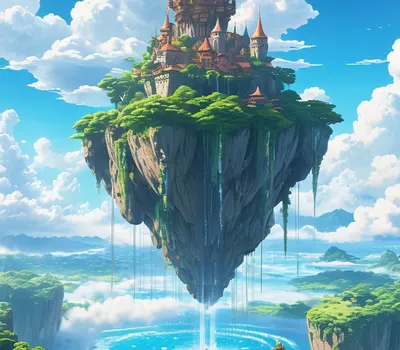 Anime Fantasy Castle Sky tablet anime wallpaper