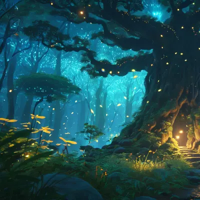 Anime Magical Forest Spirit hd anime wallpaper