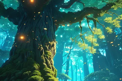 Anime Magical Forest Spirit tablet anime wallpaper