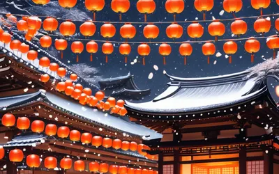 Anime Winter Festival phone anime wallpaper