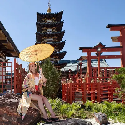 Japanese garden east style art 4k anime wallpaper