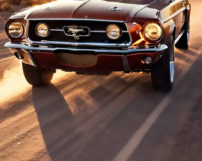 Classic Mustang Desert Highway phone cars wallpaper