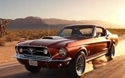 Classic Mustang Desert Highway phone cars wallpaper