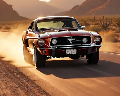 Classic Mustang Desert Highway tablet cars wallpaper
