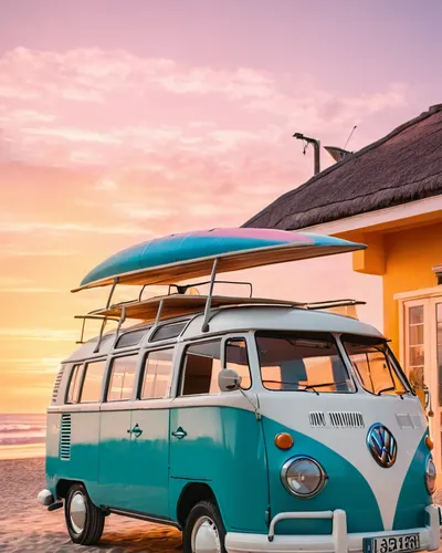Classic VW Van Beach phone cars wallpaper