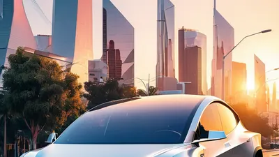 Cybertruck Futuristic City phone cars wallpaper