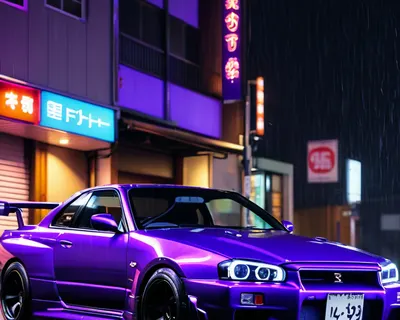JDM Skyline GTR Night tablet cars wallpaper