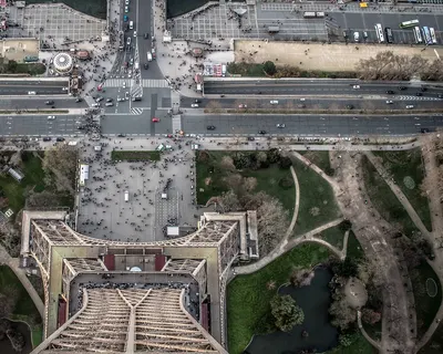 Architecture eiffel tower streets 4k city wallpaper