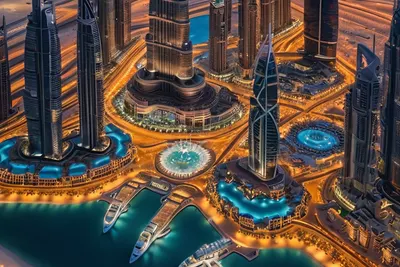 Dubai Futuristic Skyline phone city wallpaper