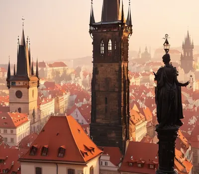 Old Town Prague Morning phone city wallpaper