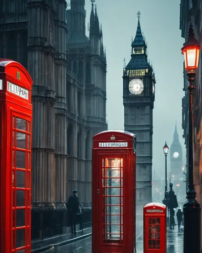 Rainy London Street phone city wallpaper