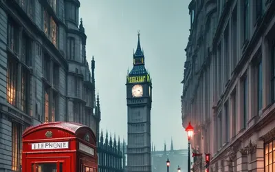 Rainy London Street tablet city wallpaper