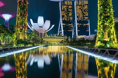 Singapore Marina Bay Night phone city wallpaper