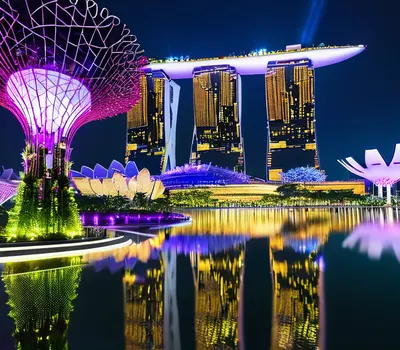 Singapore Marina Bay Night tablet city wallpaper