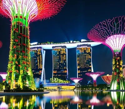 Singapore Marina Bay Night tablet city wallpaper