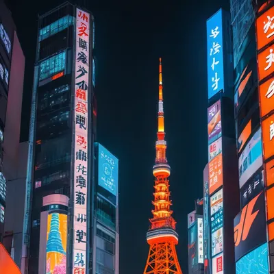 Tokyo Night Skyline phone city wallpaper