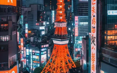 Tokyo Night Skyline phone city wallpaper