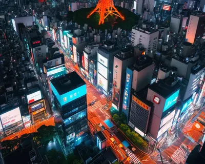 Tokyo Night Skyline tablet city wallpaper