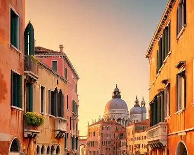 Venice Canal Sunset phone city wallpaper