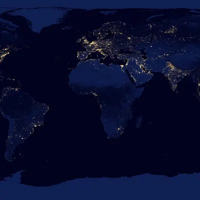 World map satellite image 4k city wallpaper