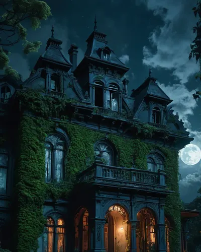 Abandoned Dark Mansion phone dark wallpaper