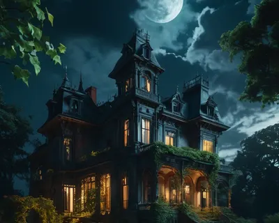Abandoned Dark Mansion tablet dark wallpaper