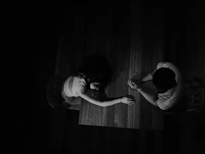 Couple lovers lonely 4k dark wallpaper