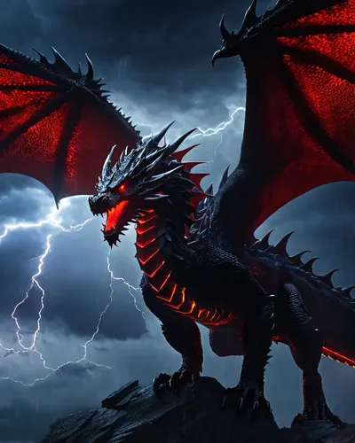 Dark Dragon Silhouette phone dark wallpaper