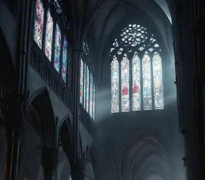 Dark Gothic Cathedral Interior phone dark wallpaper