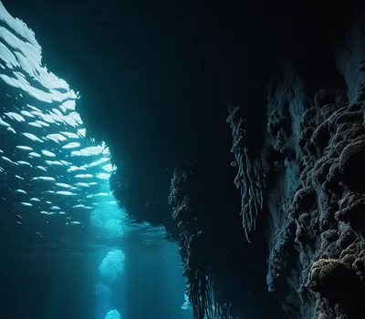 Dark Ocean Abyss phone dark wallpaper