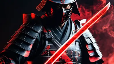 Dark Samurai in Shadows tablet dark wallpaper